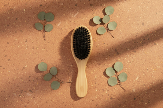 Brosse en poils de sanglier naturelle