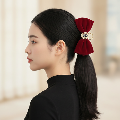 Accessoire capillaire Barrette pour cheveux femme Elegance Velours rouge