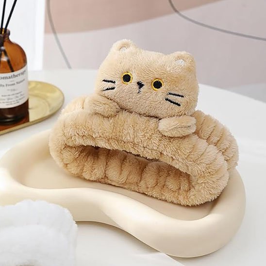 Accessoire cheveux Bandeau  cheveux Mignon chat beige  nœud décoratif