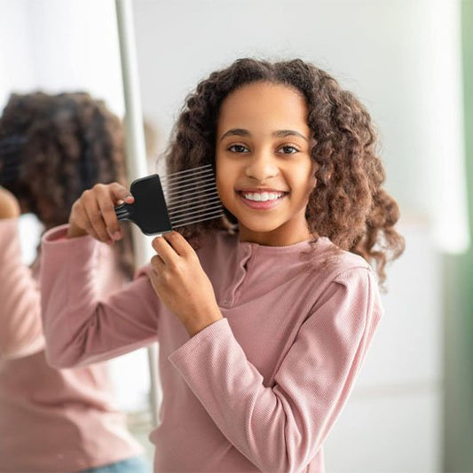 Afro peigne DemelFlow démêlant pour cheveux crépus bouclés sans casse