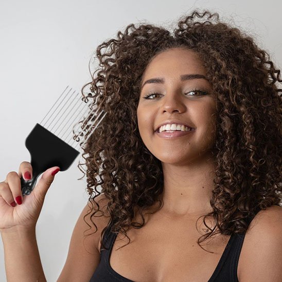  Afro peigne professionnel DémêlFlow avec dents longues et espacées
