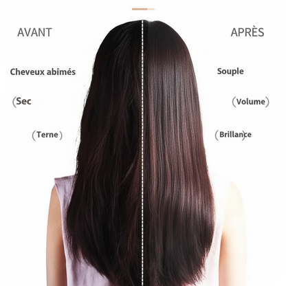 Avant Après Brosse en bois poils de sanglier Massage Naturel 