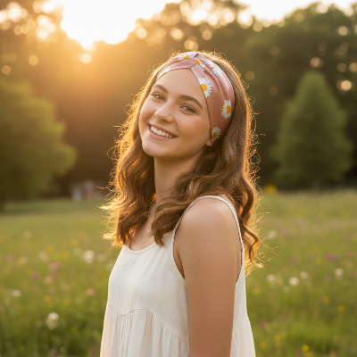Bandeau Cheveux Femme Imprimé Floral lifestyle parc