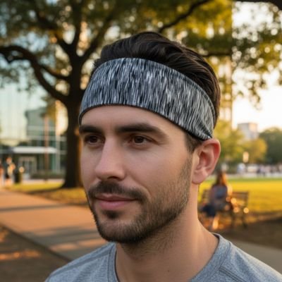 Bandeau Cheveux Homme Sport parc gris 