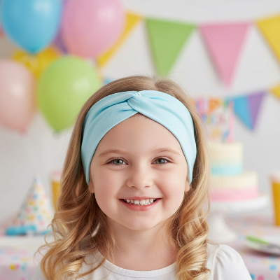Bandeau Cheveux Twist Pastel Vert fillette anniversaire