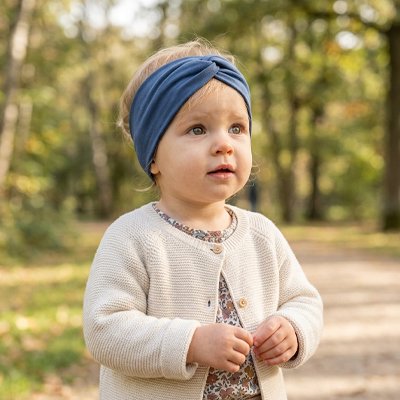 Bandeau Cheveux Twist bleu bébé  marche foret 