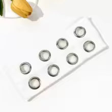 Bandeau blanc œillets argentés style Lolita