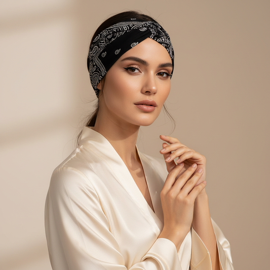 Bandeau cheveux Noeud Chic femme tendance cachemire