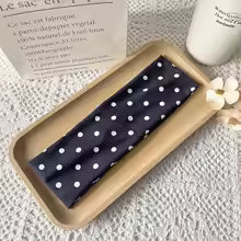 Bandeau cheveux tissu avec pois Élégant noir