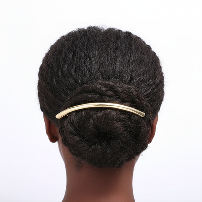 Barrette Cheveux Métal Tubulaire or coiffure cheveux afro