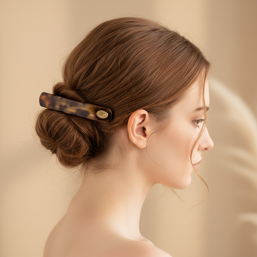Barrette cheveux Leopard Chic joli chignon bas