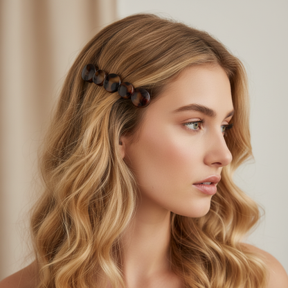 Barrette cheveux Leopard Chic maintien cheveux   lisses