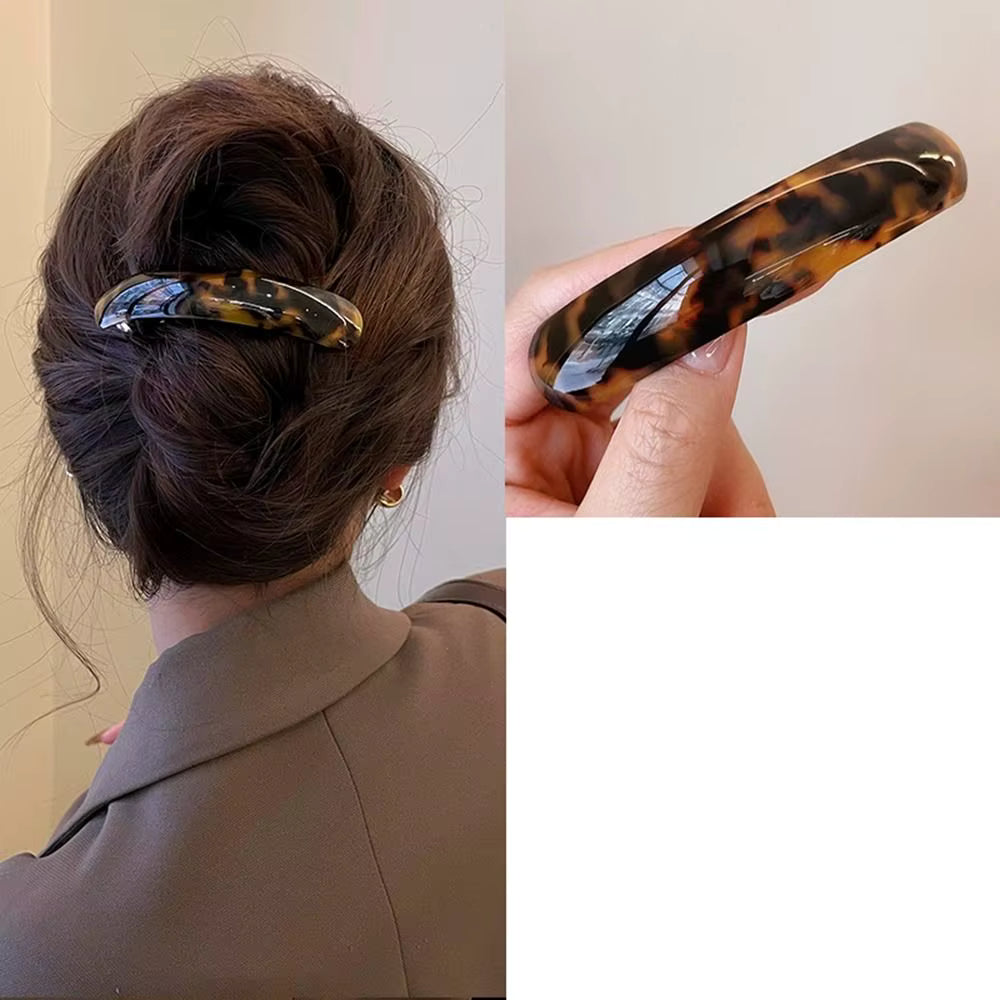 Barrette cheveux écaille de tortue motif intemporel résine