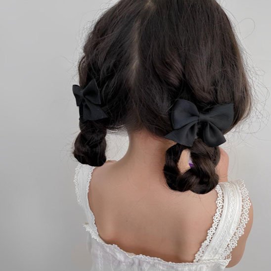 Barrette cheveux enfant premium nœud papillon satiné confortable