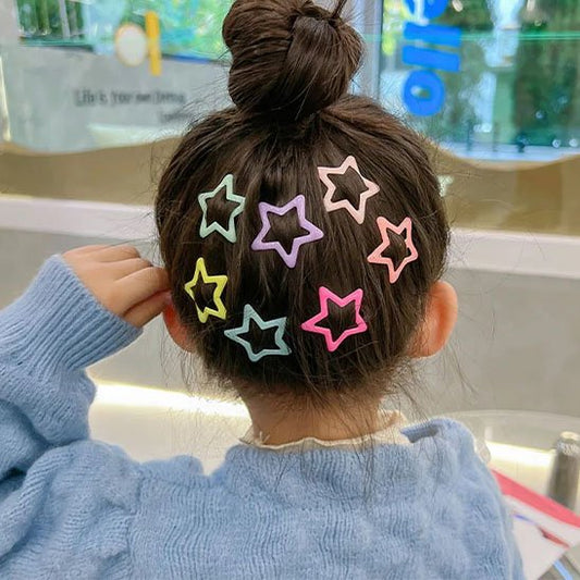 Barrette cheveux étoiles dorée design coiffure élégant fixation pince