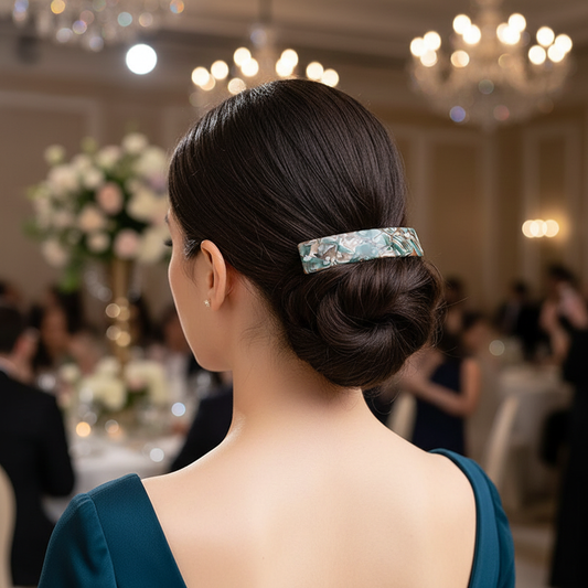 Barrette cheveux femme Acetate coiffure chignon torsadé sophistiqué 