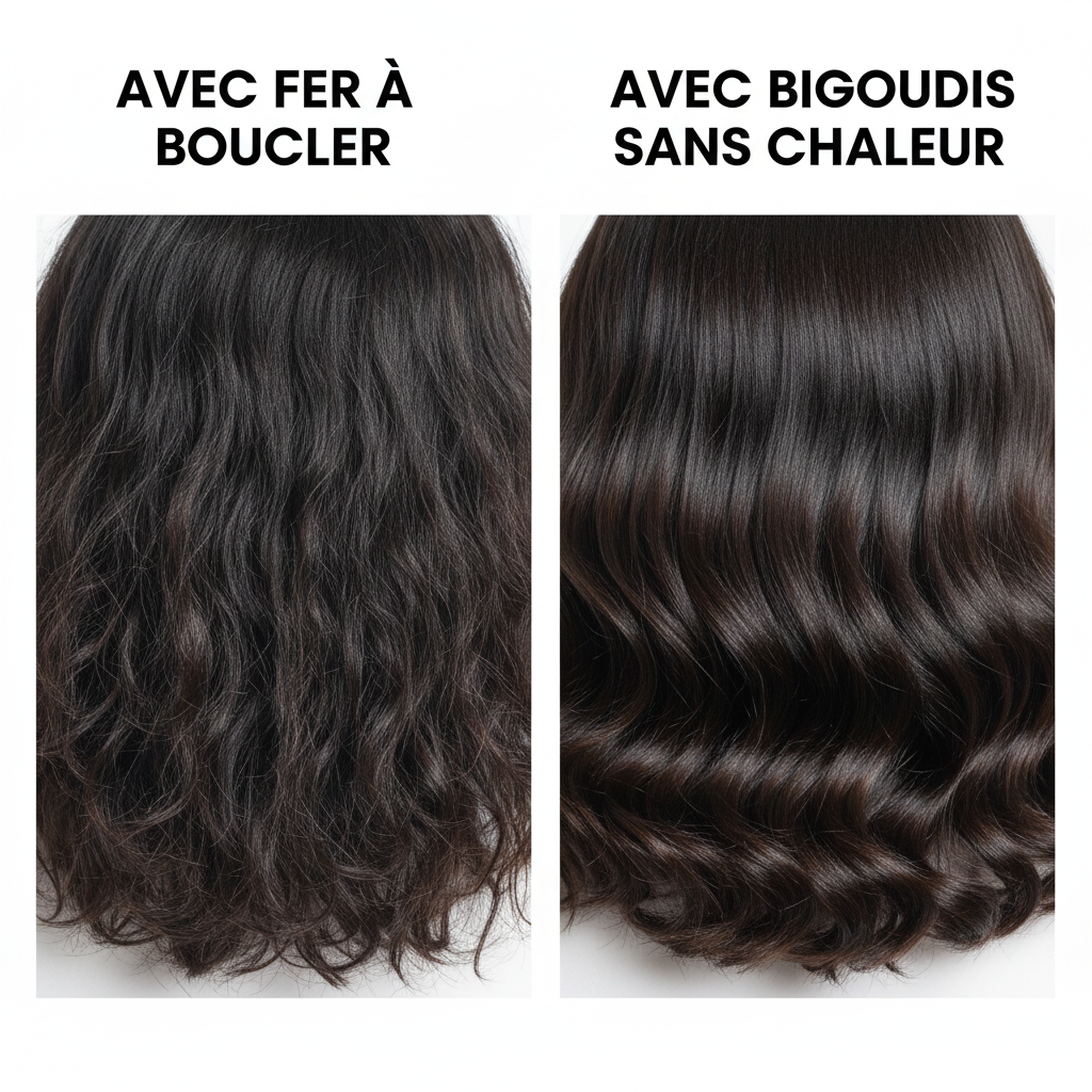Bigoudis Sans chaleur Nuit Parfaite Infographie protection  cheveux sains 