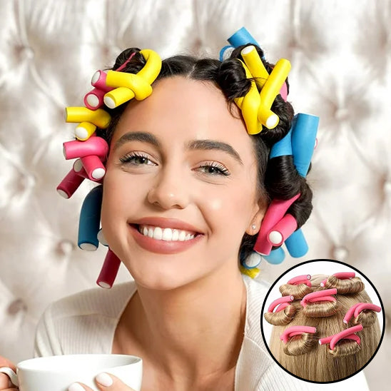 Bigoudis mousse bordure lisse protection cheveux sans casse