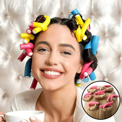 Bigoudis mousse bordure lisse protection cheveux sans casse