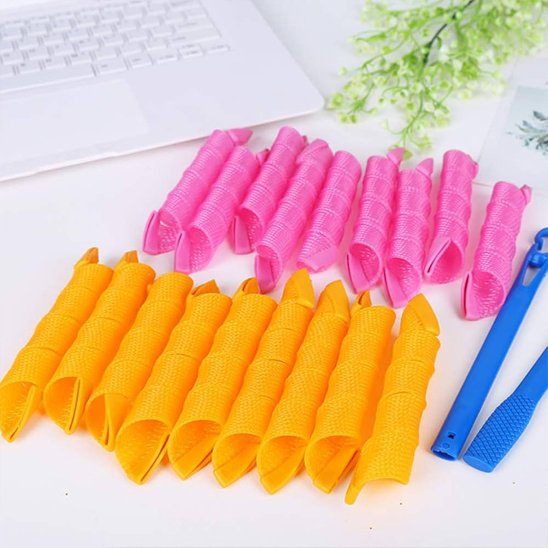 Bigoudis souples couleurs vives - vue d'ensemble du set