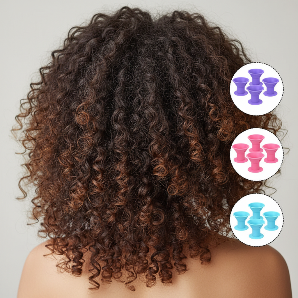 Boucles spirales avec Bigoudis Sans chaleur en silicone