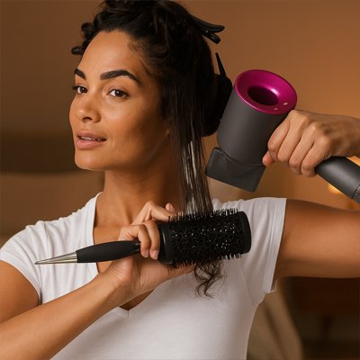 Brossage cheveux ondules Seche-cheveux Ionique Pro Sechage 