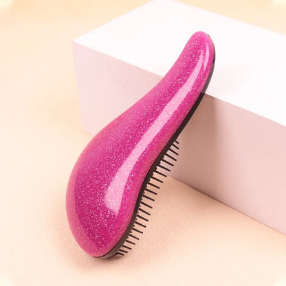 Brosse à Brosse démêlante ergonomique - vue de profil montrant forme