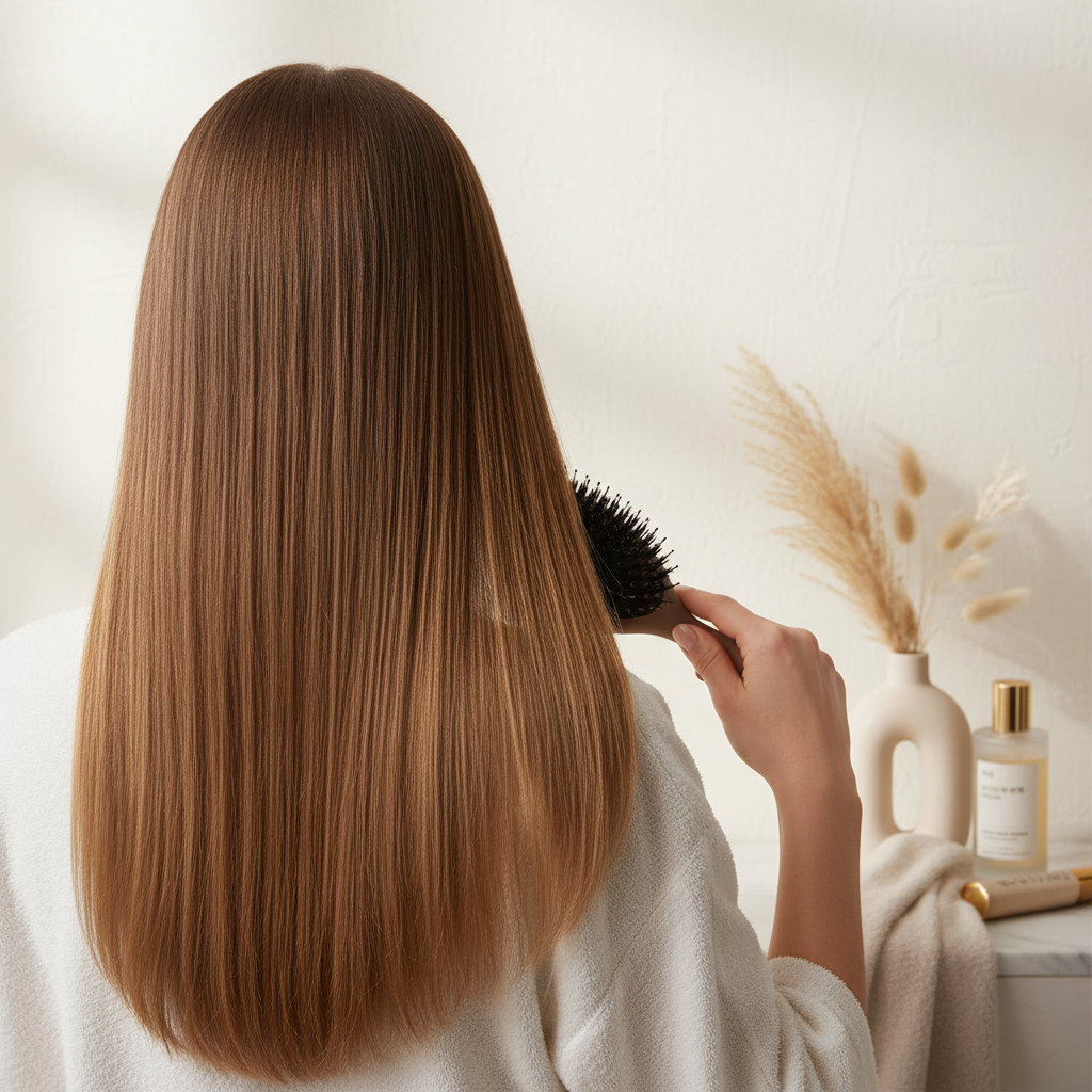Brosse Poils Sanglier et Nylon Démêlage Doux cheveux lisses brillants
