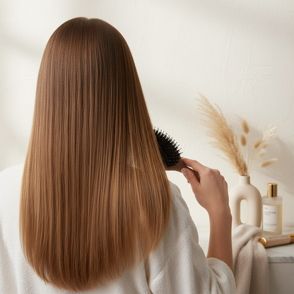 Brosse Poils Sanglier et Nylon Démêlage Doux cheveux lisses brillants
