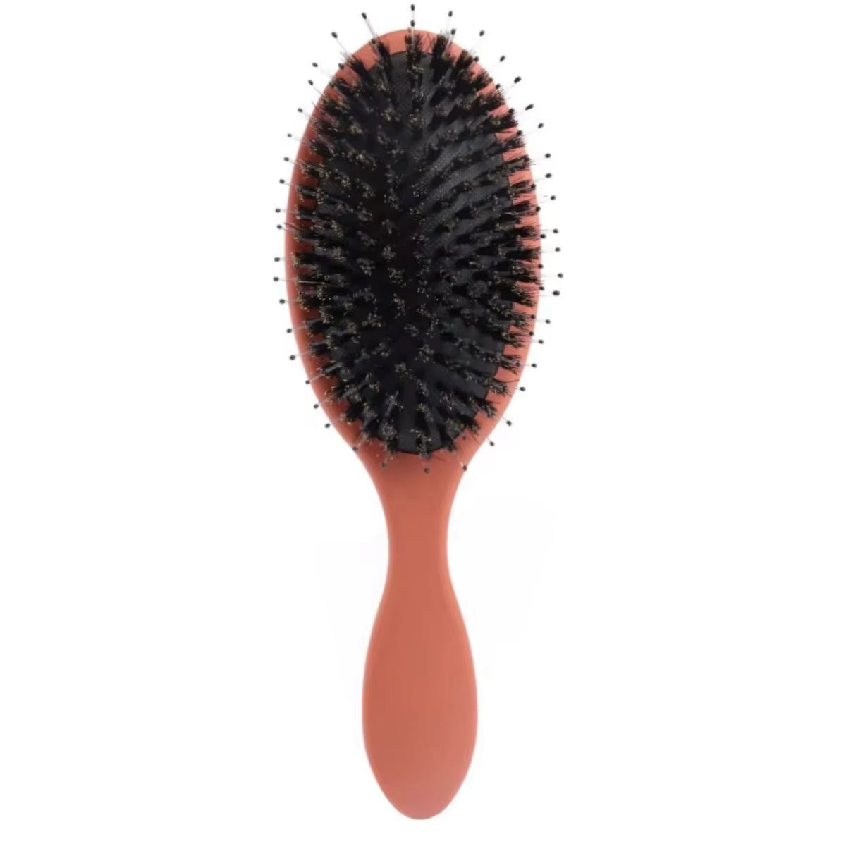 Brosse Poils Sanglier et Nylon Démêlage Doux coloris orange