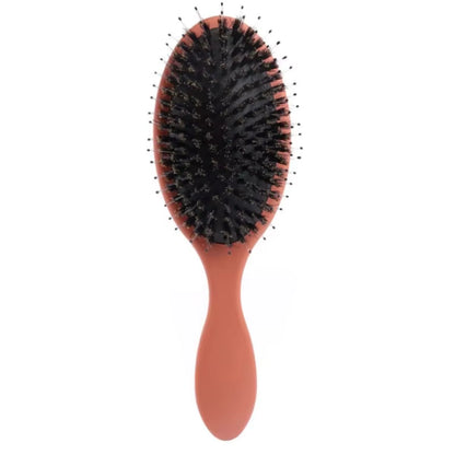 Brosse Poils Sanglier et Nylon Démêlage Doux coloris orange