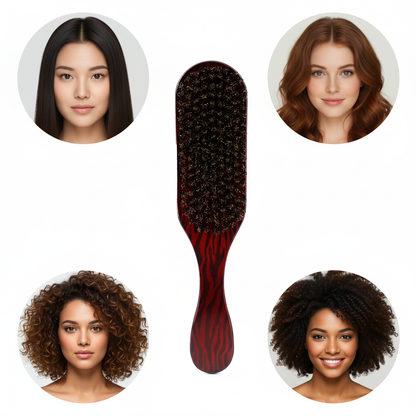 Brosse Poils de Sanglier Brillance Naturelle tous types  cheveux