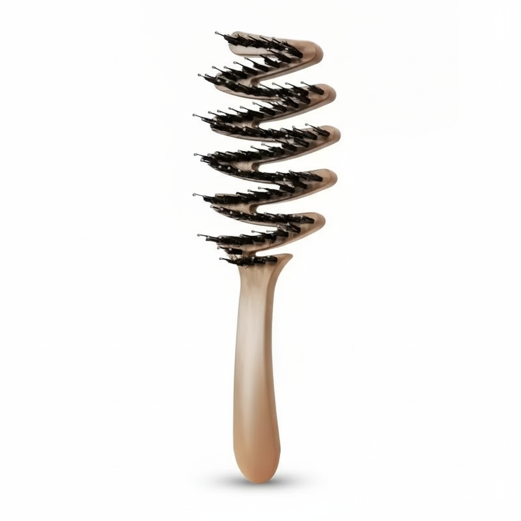 Brosse Spirale Démêlante avec picots noirs en spirale
