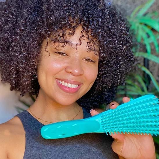 Brosse à cheveux Brosse démêlante cheveux bouclés design compact portable