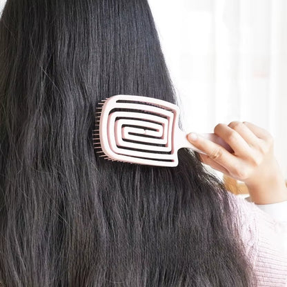 Brosse à cheveux Pro démêlante Poignée antidérapante Coiffure sans douleur