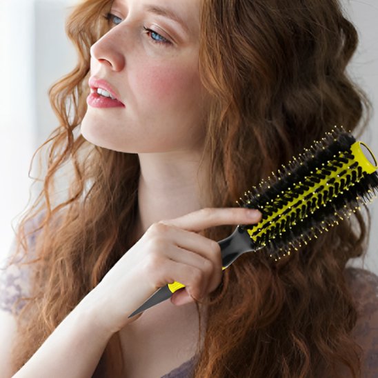 Brosse a cheveux brushing ronde accessoire coiffure premium demelage sans effort
