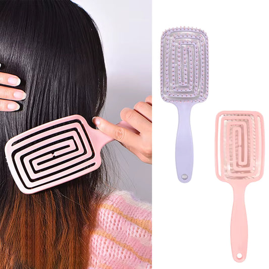 Brosse a cheveux demelante Pro facile d'utilisation Picots souples anti-casse