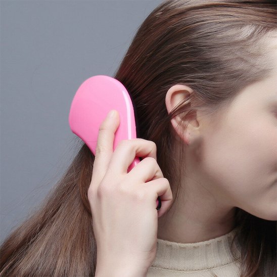 Brosse à cheveux démêlante antistatique sans effort format compact  voyage