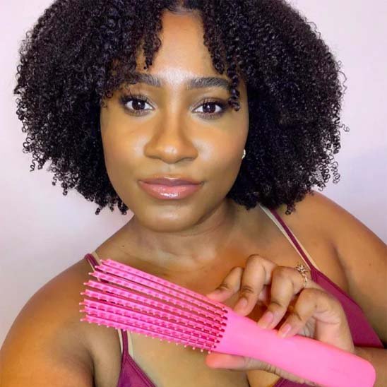 Brosse à cheveux démêlante préserve les boucles naturelles