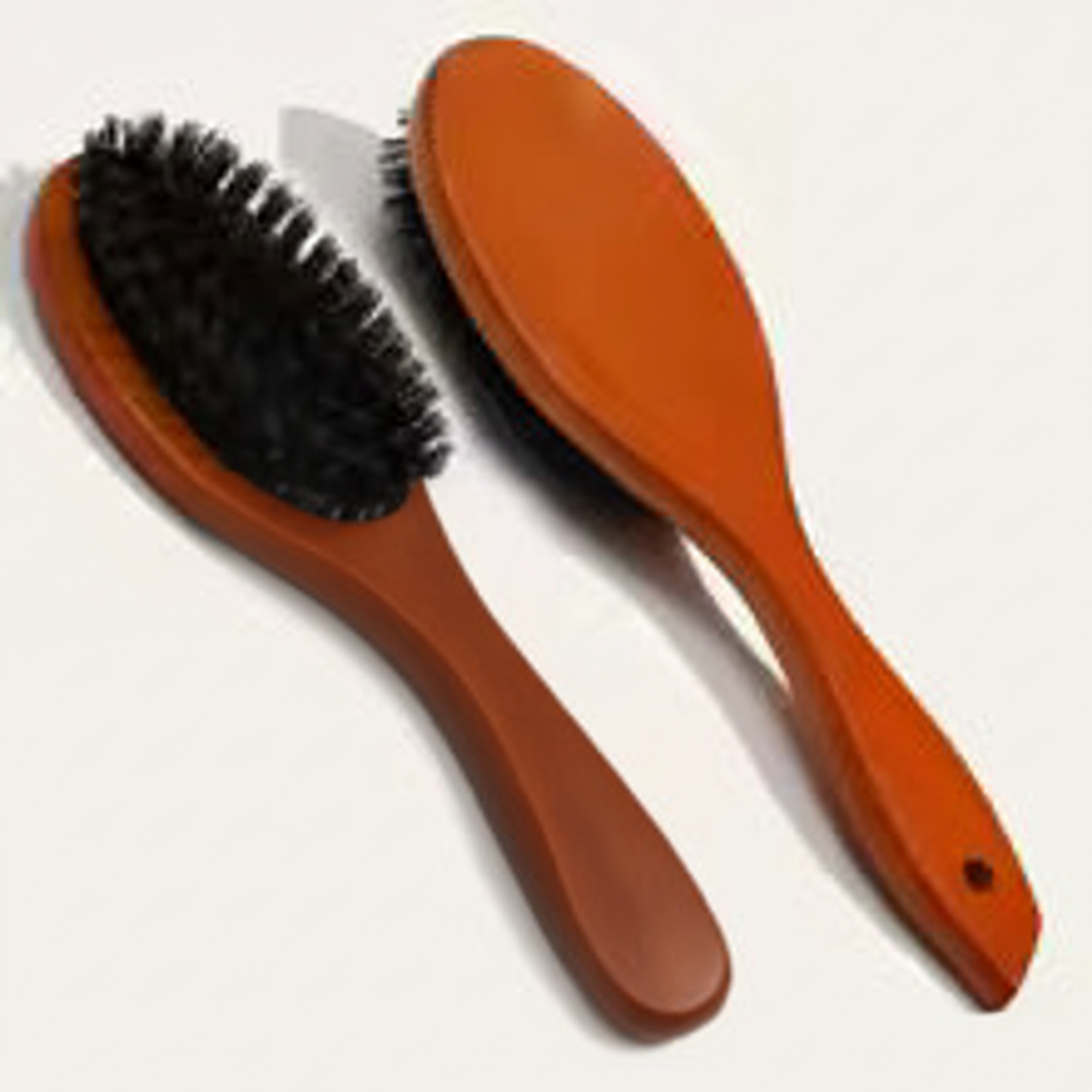 Brosse à cheveux en poils de sanglier Démêlage Doux  2 couleurs