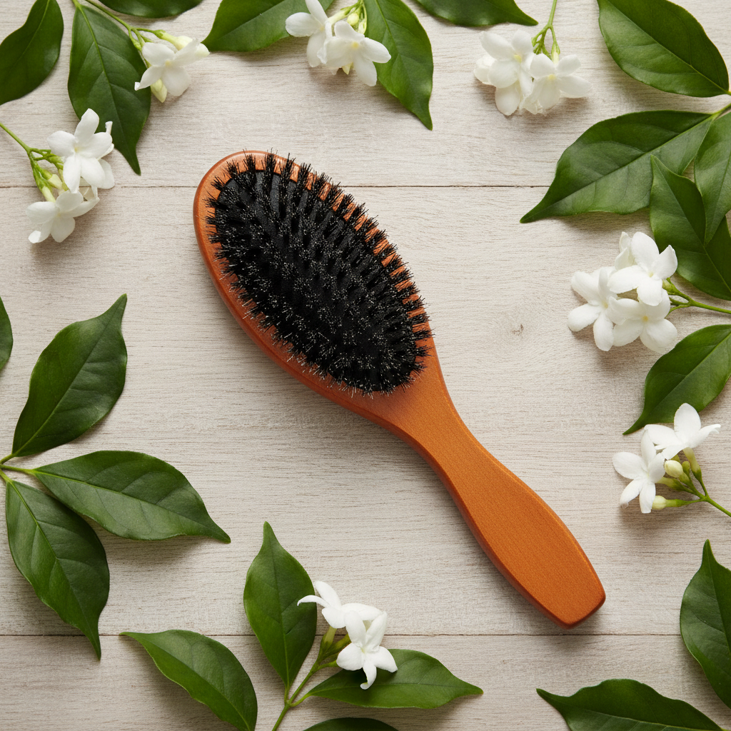 Brosse à cheveux en poils de sanglier Démêlage Doux durabilité