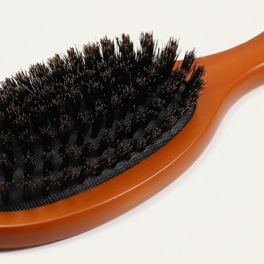 Brosse à cheveux en poils de sanglier Démêlage Doux vu poils 