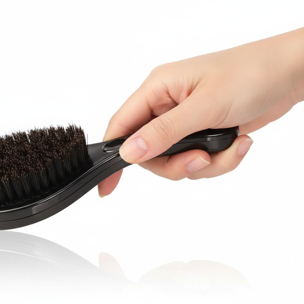 Brosse à cheveux en poils de sanglier Waves Naturels poignée ergonomique 