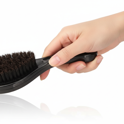 Brosse à cheveux en poils de sanglier Waves Naturels poignée ergonomique 