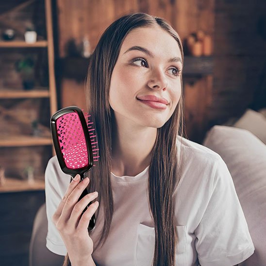 Brosse cheveux DemelePlus ergonomique tout type cheveux