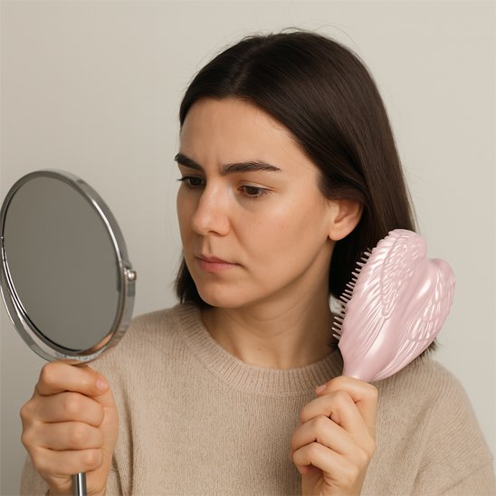 Brosse à cheveux anti noeud demelage sans effort avec une main