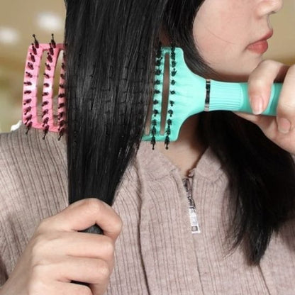 Brosse cheveux arc-en-ciel demelage sans effort poignée confortable