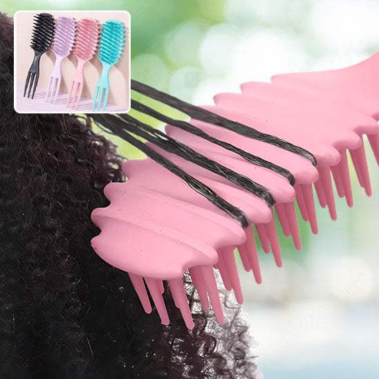 Brosse cheveux bouclés 4 couleurs noir rose vert mauve disponibles
