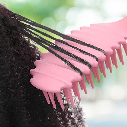 Brosse cheveux bouclés defiboucles démêlante cheveux picots flexibles anti-casse