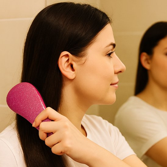 Brosse à cheveux ergonomique démêlante sans frisottis